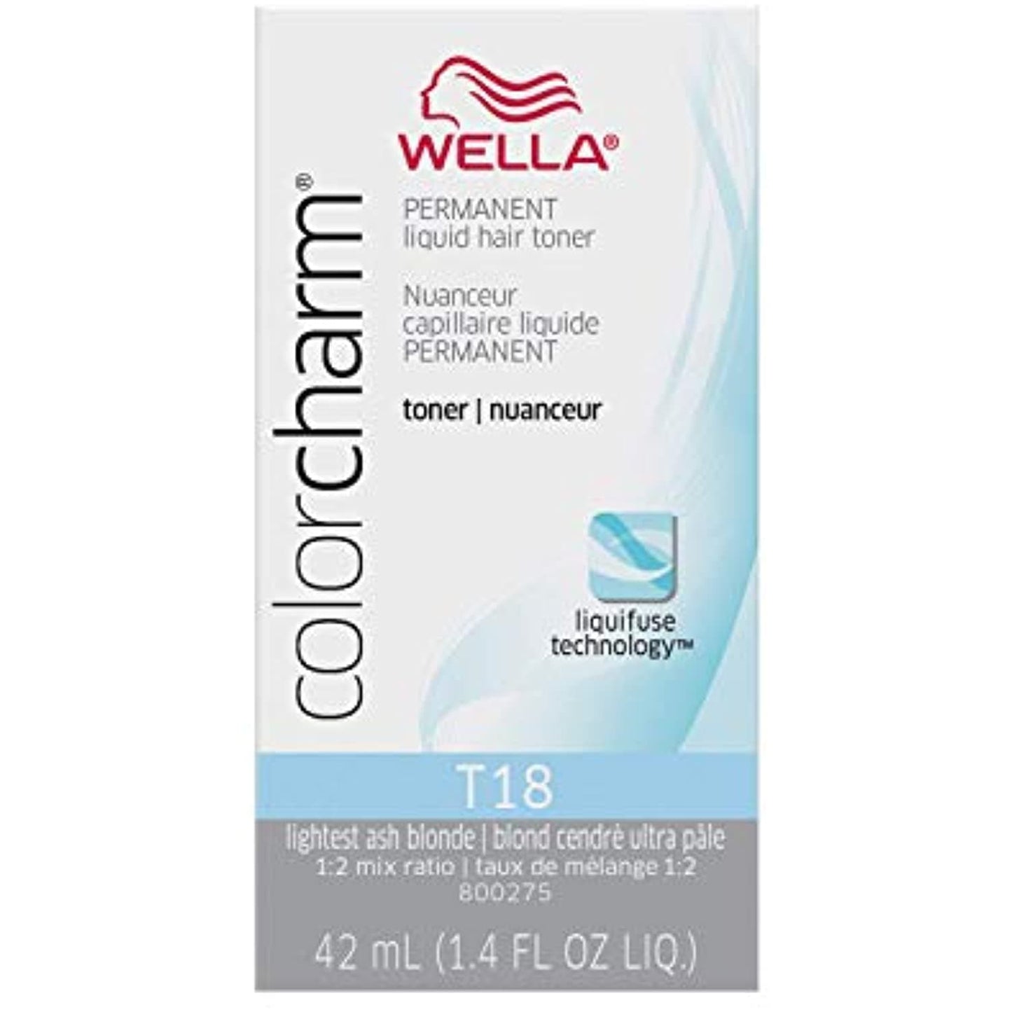 WELLA Colorcharm Permanent Liquid Hair Toners for Toning 1.4 oz T18