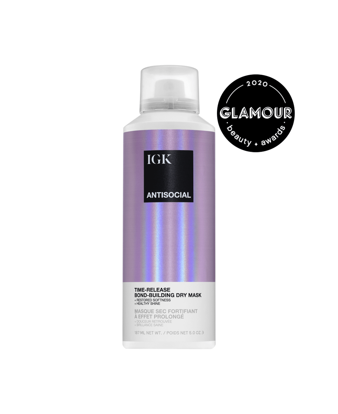 IGK ANTISOCIAL Overnight Bond-Building Dry Hair Mask 1.7oz