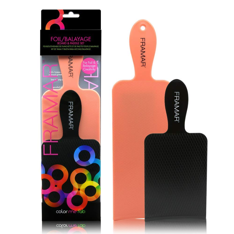 Framar 2pc Board & Paddle Set - Black, Pink