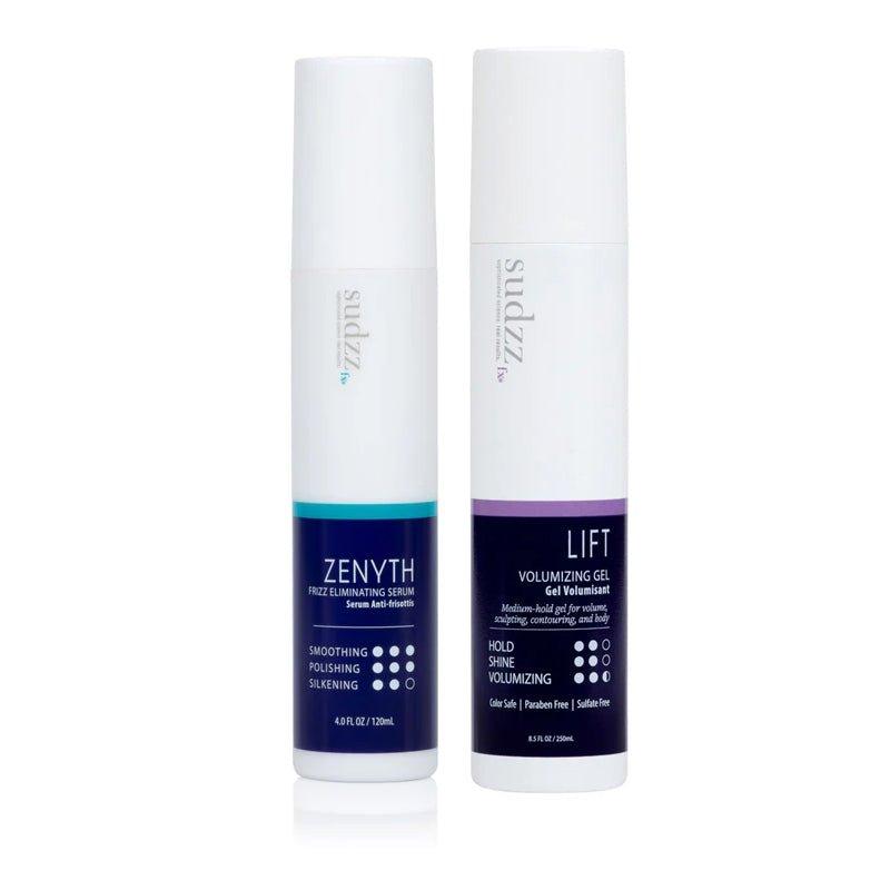 SudzzFx Zenyth and Zephyr Combo Frizz Eliminator 4 oz and Volumizer 8 oz
