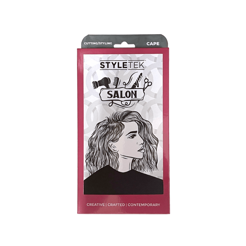 Styletek Solid Black Smooth Cutting Cape 45x60 - StyleTek | Hair Color USA