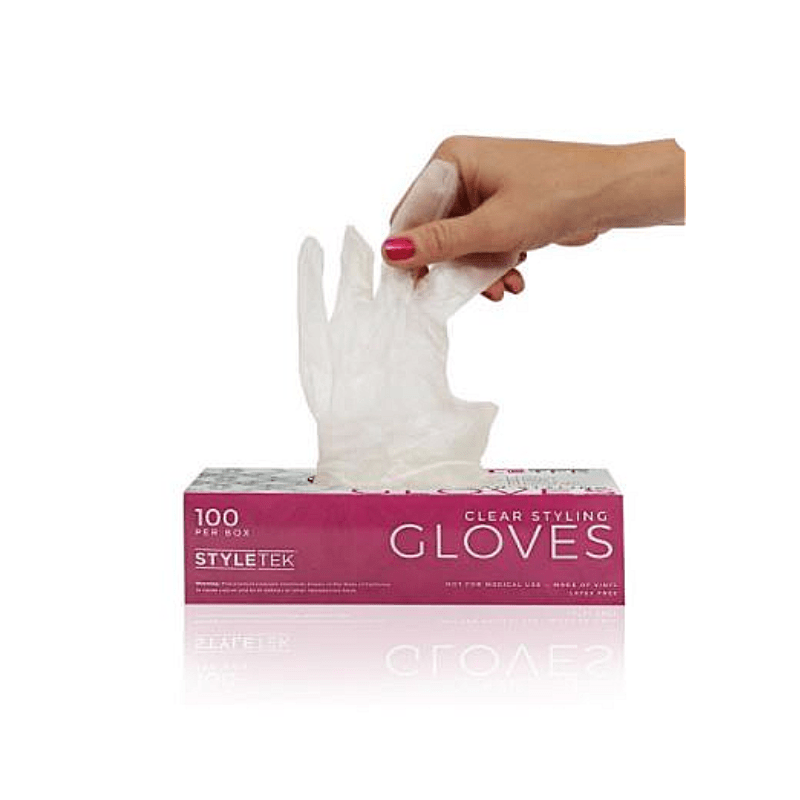 Styletek Clear Vinyl Powder Free Gloves - StyleTek | Hair Color USA