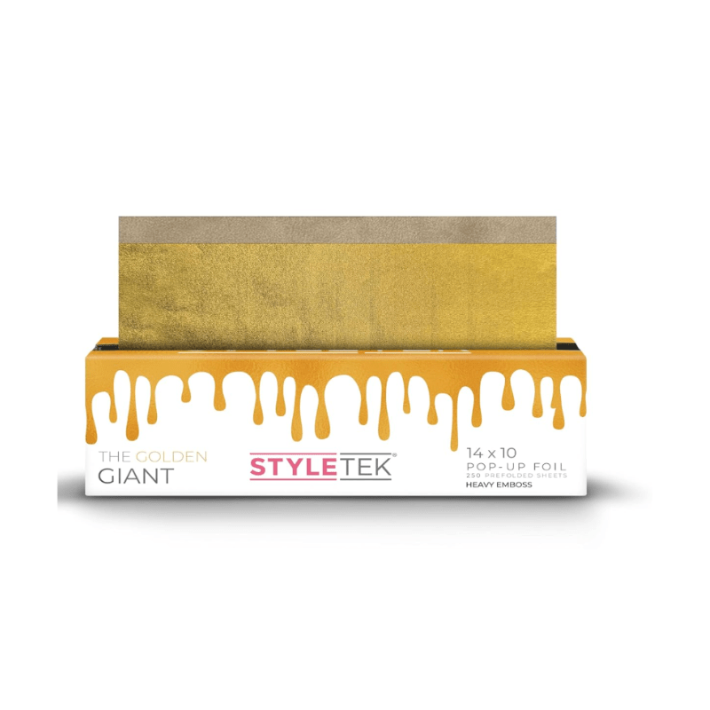 Styletek The Golden Giant 14x10 250ct Mega Wide Heavy Texture Foil Sheets - StyleTek | Hair Color USA