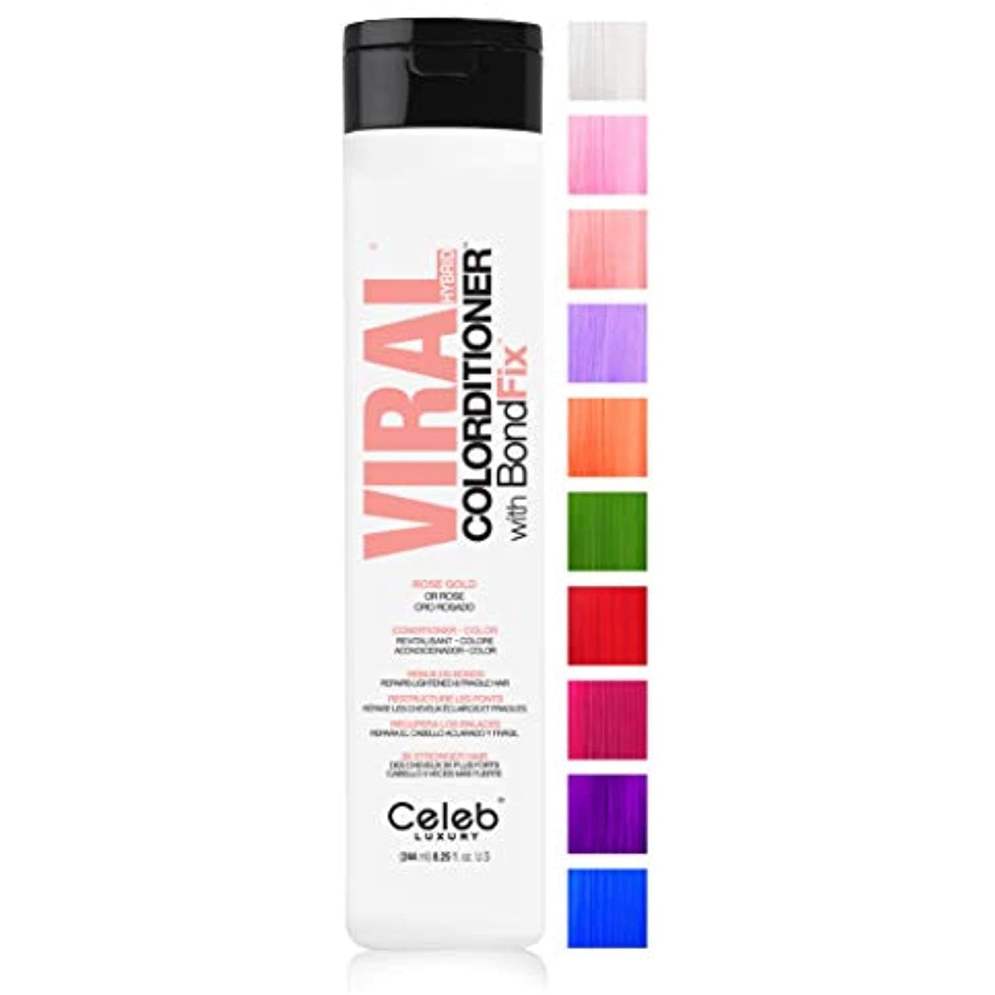 Celeb Luxury Viral Hybrid Color Conditioner with BondFix - Rose Gold 8.25oz