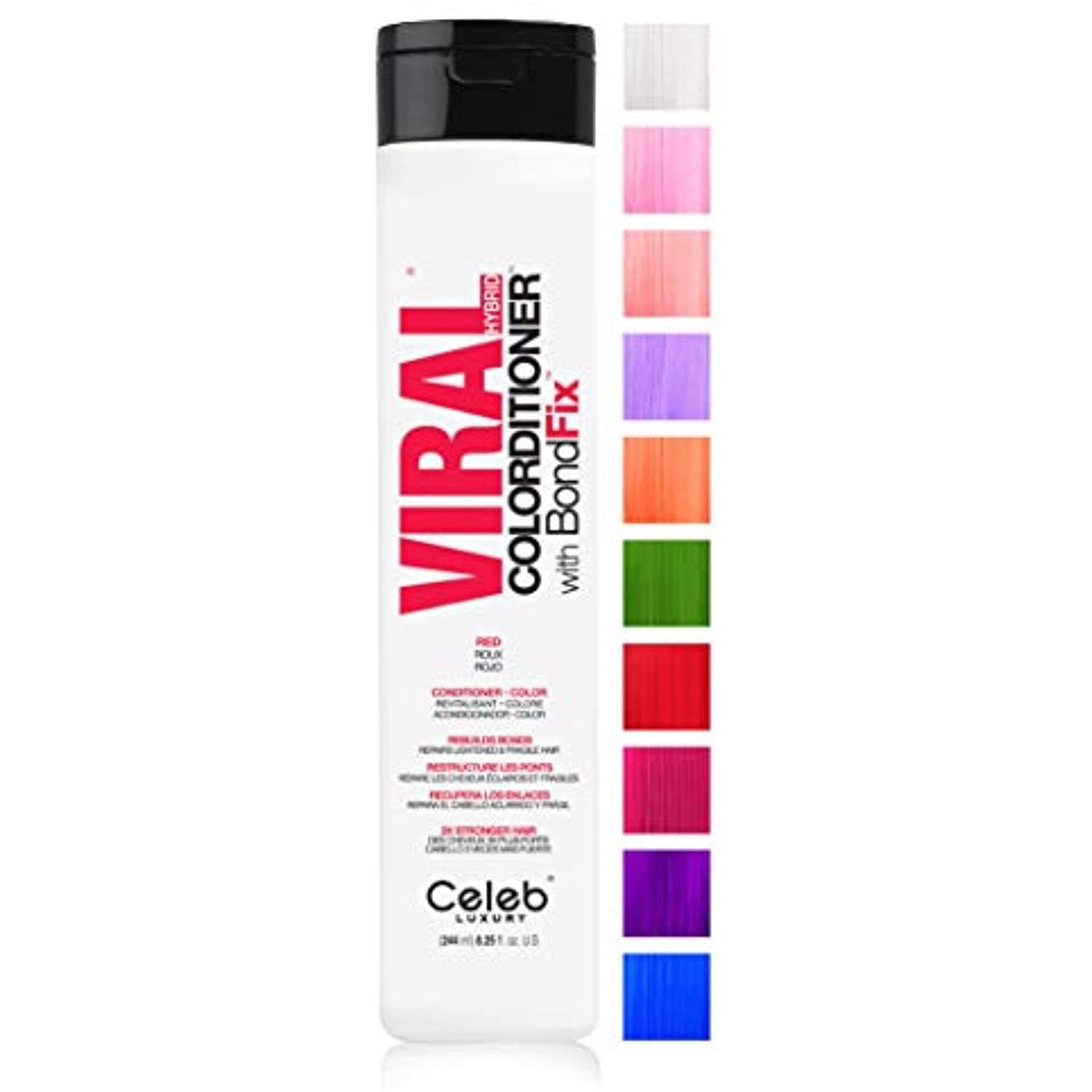 Celeb Luxury Viral Hybrid Color Conditioner with BondFix - Red 8.25oz