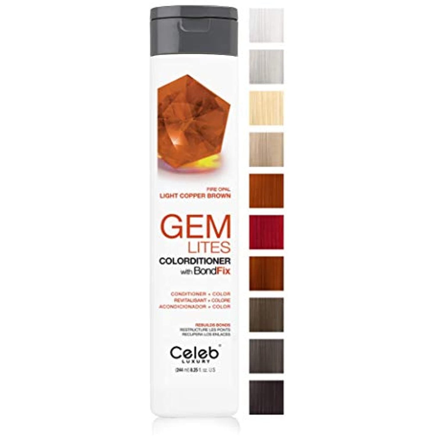 Celeb Luxury GEM LITES Color Conditioner with BondFix, Fire Opal, 8.25 fl.oz.