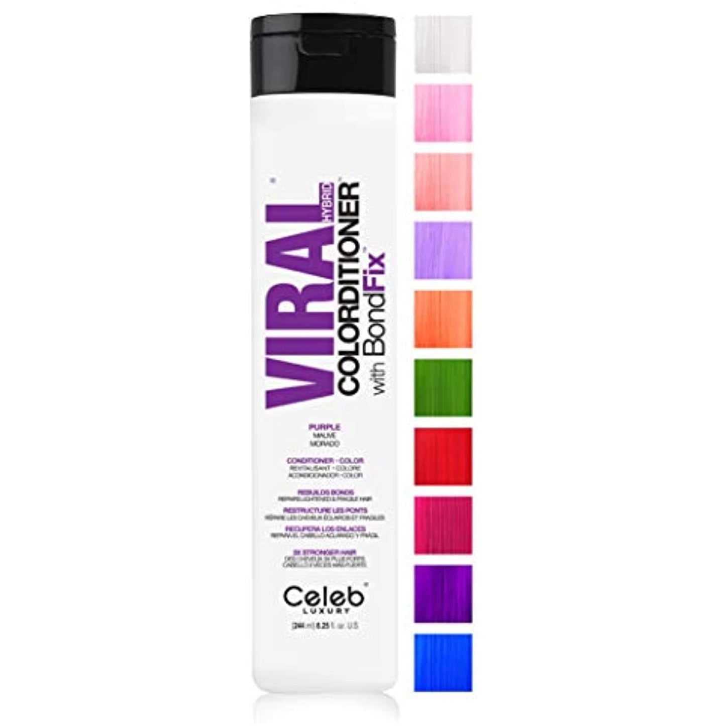 Celeb Luxury Viral Hybrid Color Conditioner with BondFix - Purple 8.25oz