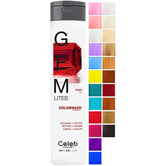 Celeb Luxury- Gemlites -Ruby Colorwash Shampoo 8.25 Oz