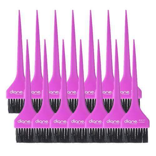 Diane Medium Tint/Dye Brush, 12 Count Pack-HairColorUSA.com