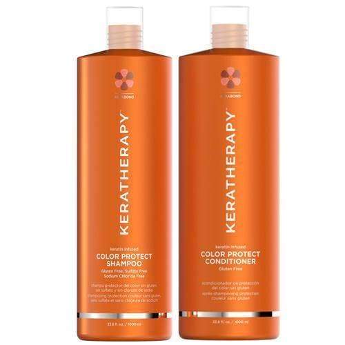 Keratherapy Keratin infused Color Protect Shampoo & Conditioner Liter/33.8 oz DUO