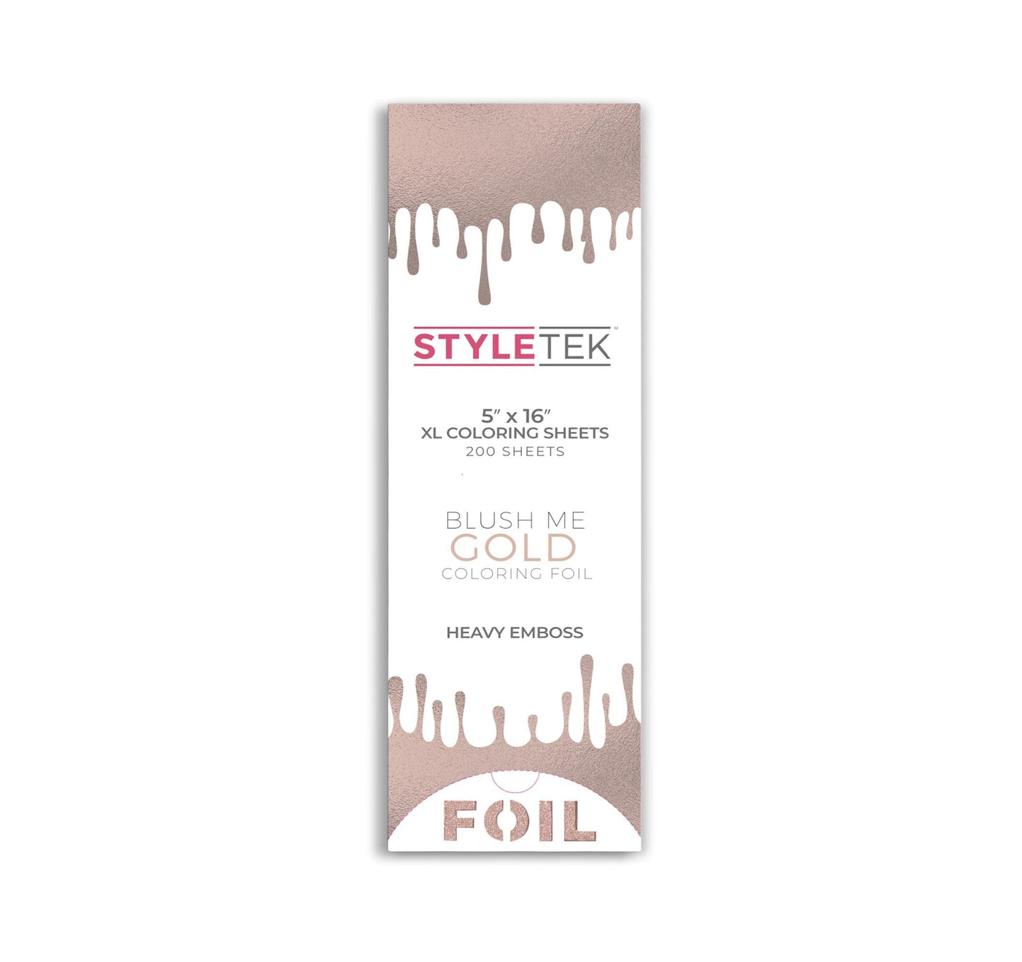 Styletek Foils Sheets XL Balayage Embossed Flat Sheet 5″X16″ (200 Count)