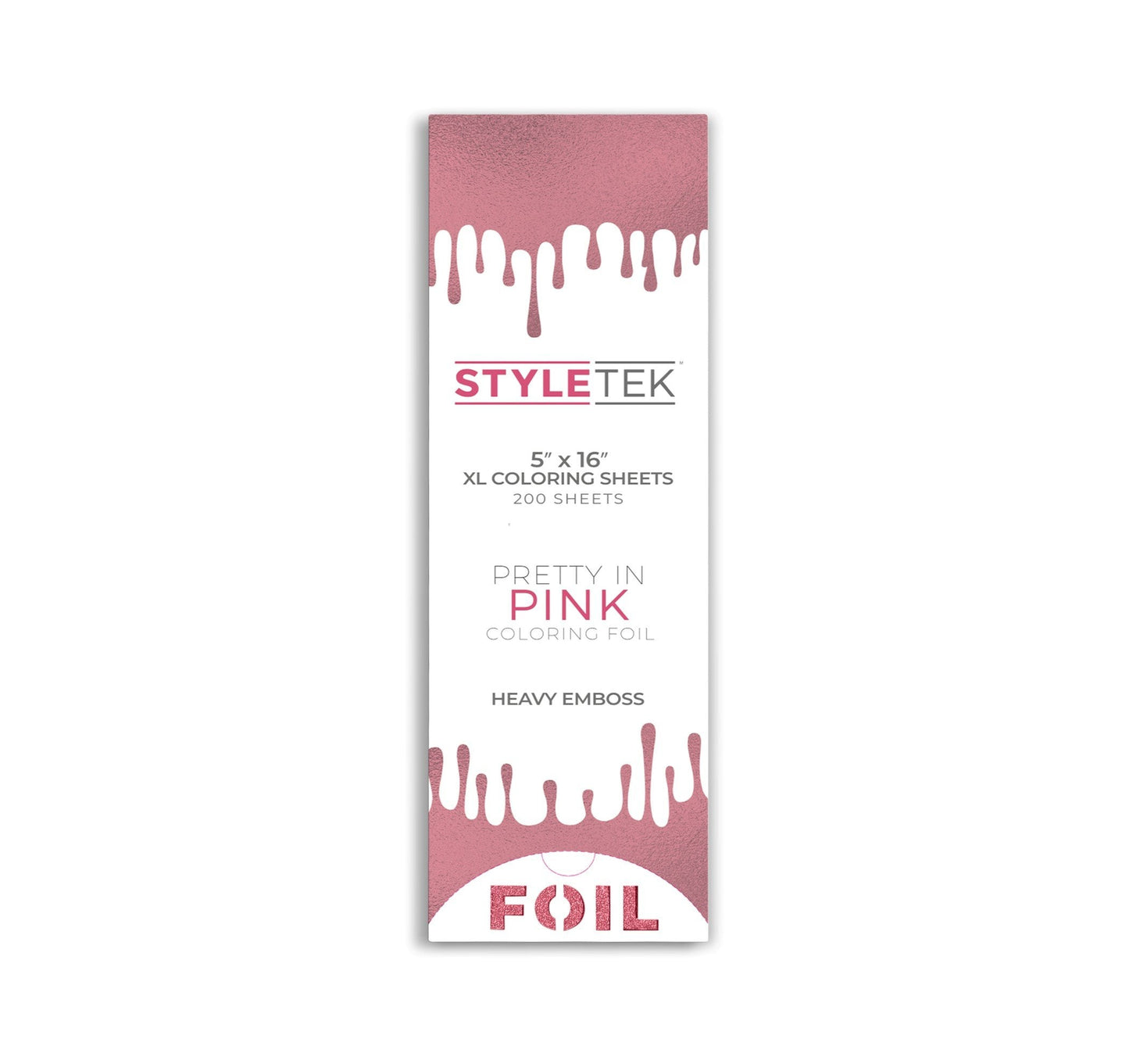 Styletek Foils Sheets XL Balayage Embossed Flat Sheet 5″X16″ (200 Count)