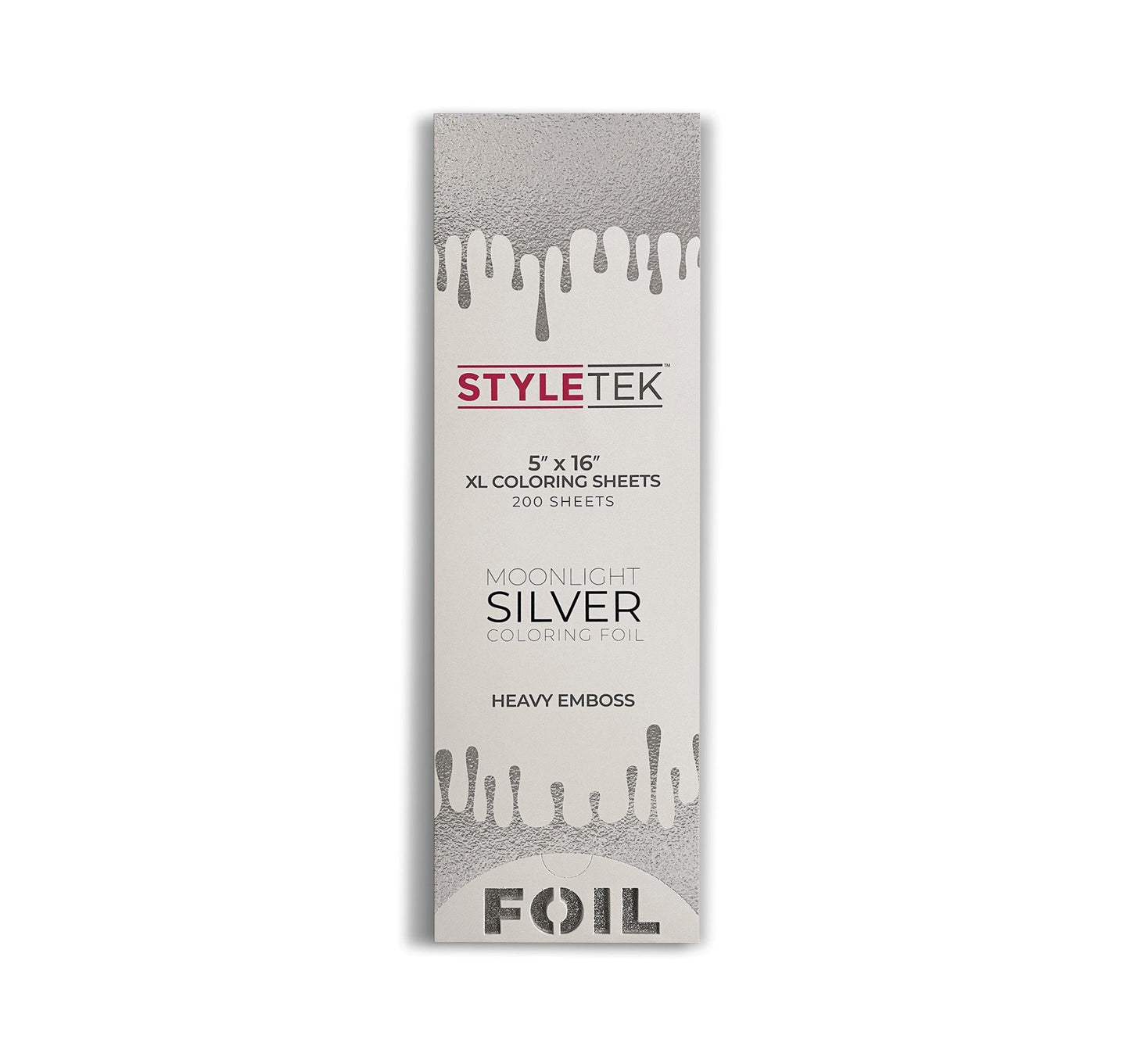 Styletek Foils Sheets XL Balayage Embossed Flat Sheet 5″X16″ (200 Count)