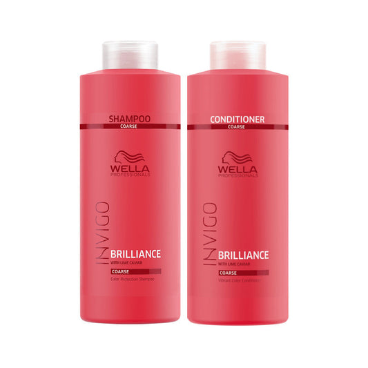 Wella Invigo Brilliance Shampoo and Conditioner Duo For Coarse Colored Hair, 33.8oz