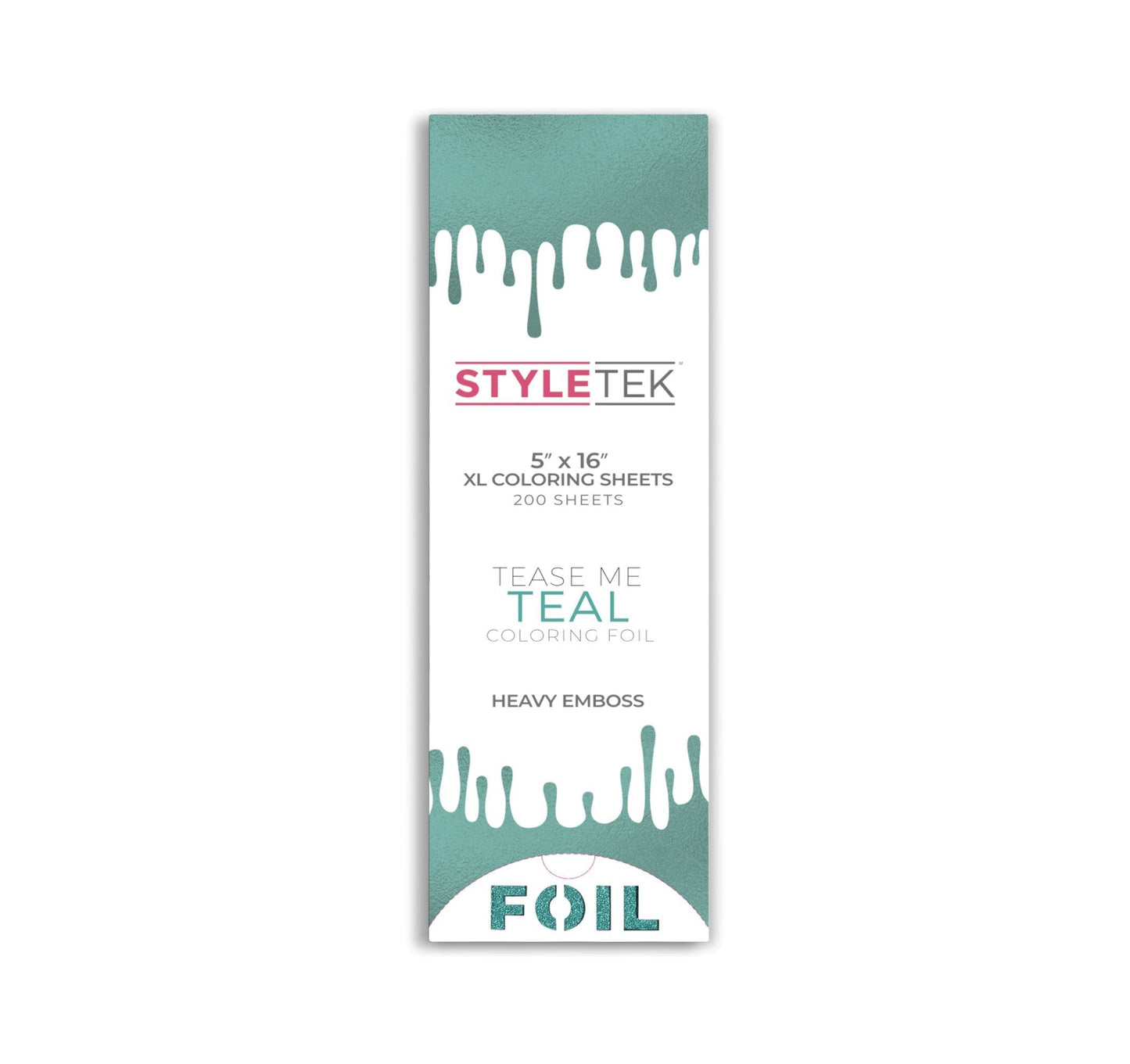 Styletek Foils Sheets XL Balayage Embossed Flat Sheet 5″X16″ (200 Count)