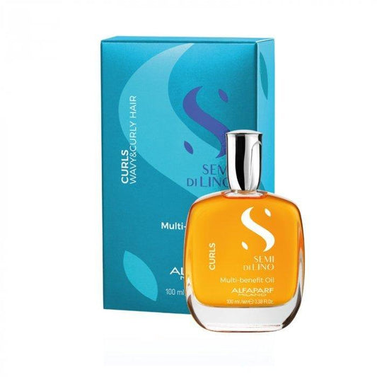 Alfaparf Milano Semi Di Lino Curl Multi-benefit Oil 3.38 oz