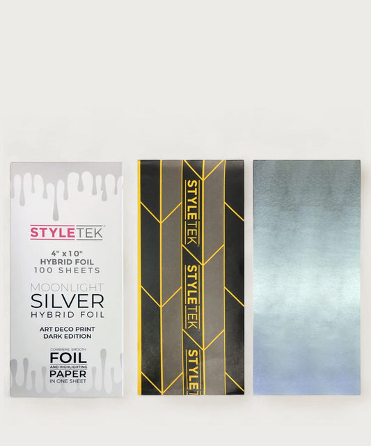 Styletek Foils Sheets Hybrid Foil 10” Black & Gold Print 4”X10” (100 Sheets)