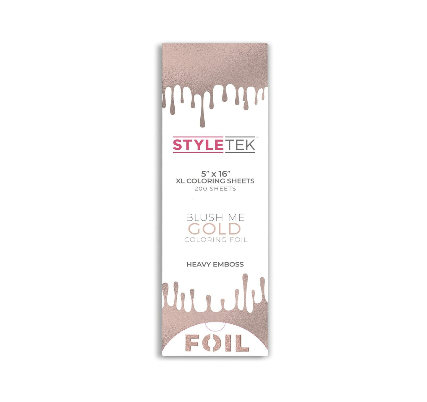 Styletek Foils Sheets XL Balayage Embossed Flat Sheet 5″X16″ (200 Count)