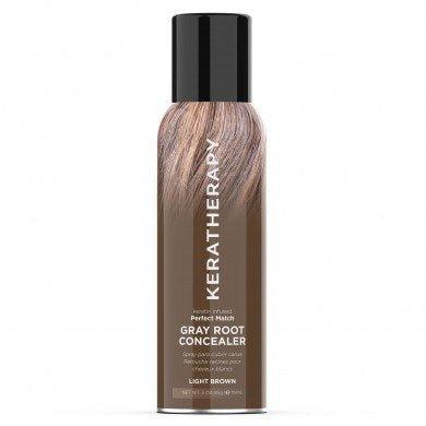 Keratherapy Perfect Match Gray Root Concealer Light Brown 3 oz