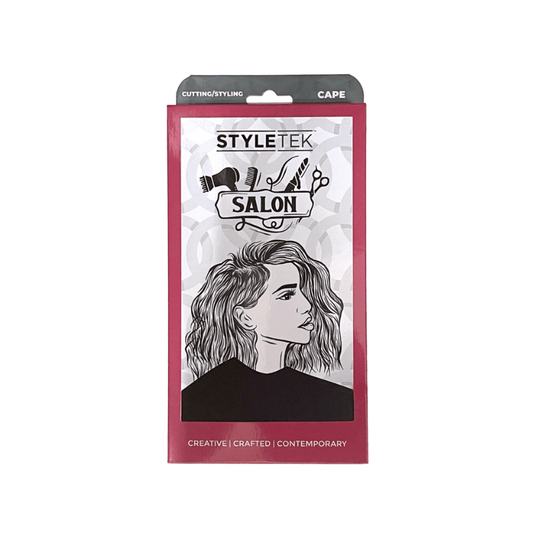Styletek Solid Black Smooth Cutting Cape 45x60 - StyleTek | Hair Color USA