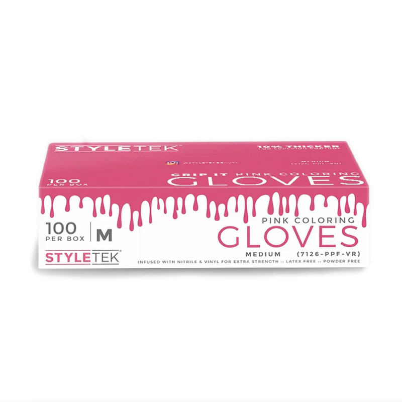 Styletek Pink Powder Free Gloves 100pk
