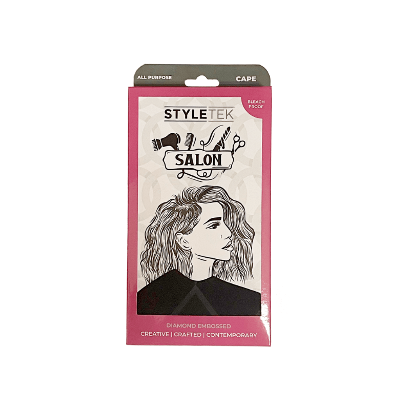 Styletek Embossed Black All-Purpose Cape 45x60 - StyleTek | Hair Color USA