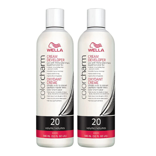 Wella Color Charm 20 Volume Creme Developer 32 oz (Pak of 2)
