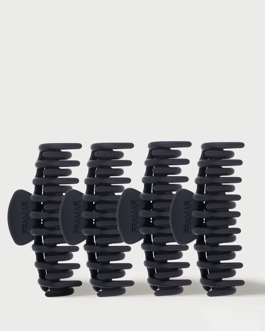 Framar Rubberized Jaw Clips - Black 4pk
