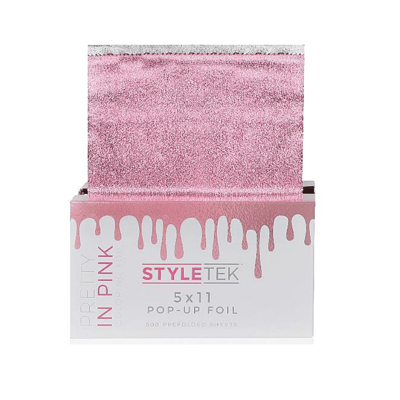 Styletek Pretty In Pink Embossed Pop-Up Foil 500ct 5x11 - StyleTek | Hair Color USA