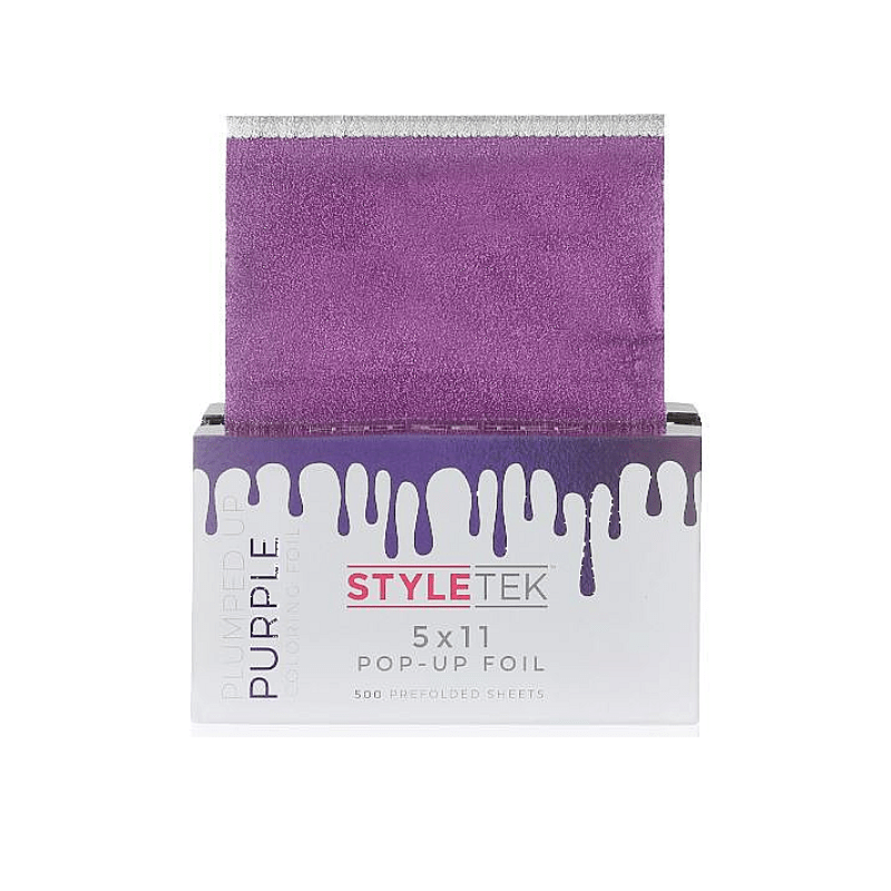 Styletek Plumped Up Purple Embossed Pop-Up Foil 500ct 5x11 - StyleTek | Hair Color USA