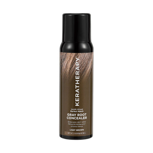 Keratherapy Perfect Match Gray Root Concealer Light Brown 3 oz