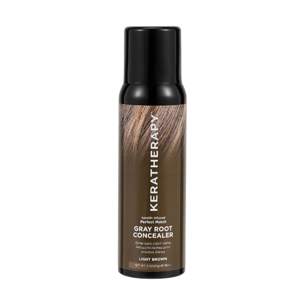 Keratherapy Perfect Match Gray Root Concealer Med/Dark Brown 3 oz