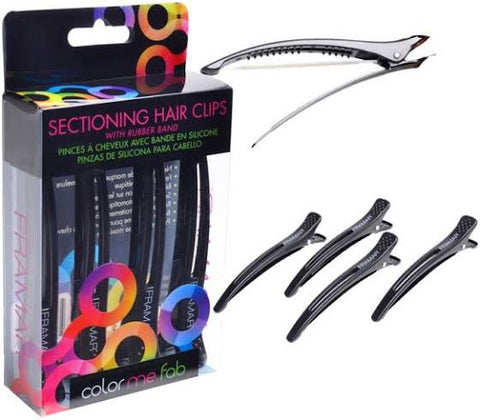 Framar Elastic Band Sectioning Clip - Black 4pk