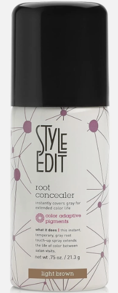 Style Edit Brunette Beauty Root Concealer Spray Light Brown Travel Size 0.75oz
