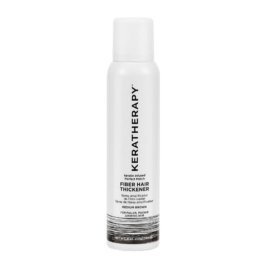 KERATHERAPY Perfect Match FIBER HAIR THICKENER- Medium Brown 4 oz