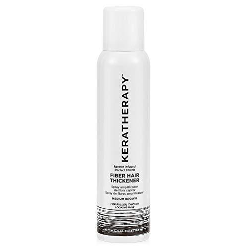 KERATHERAPY Perfect Match FIBER HAIR THICKENER- Medium Brown 4 oz